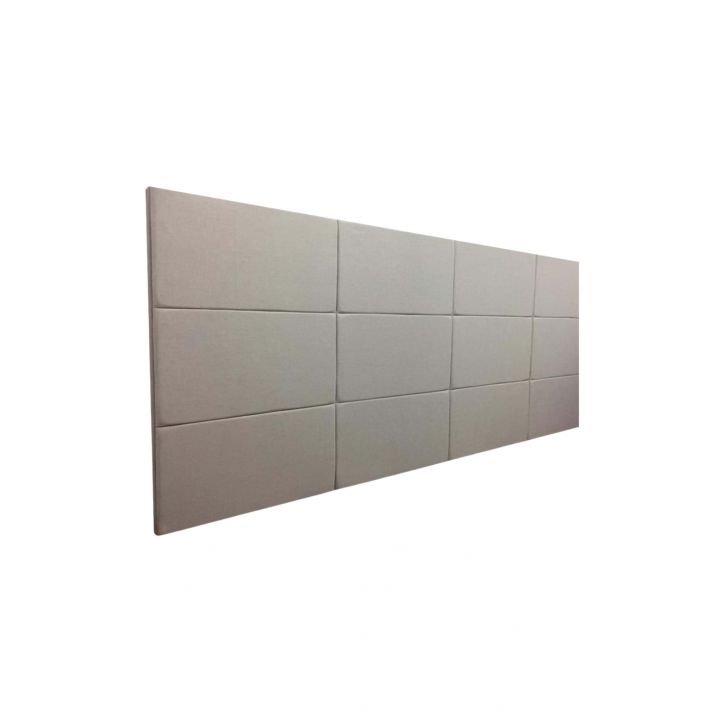 Cabeceira Estofada King 12 Blocos Não é Segredo Linho Palha 195x90