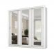 Guarda Roupa Casal 3 Portas Doha Prime Carraro Ripado Branco