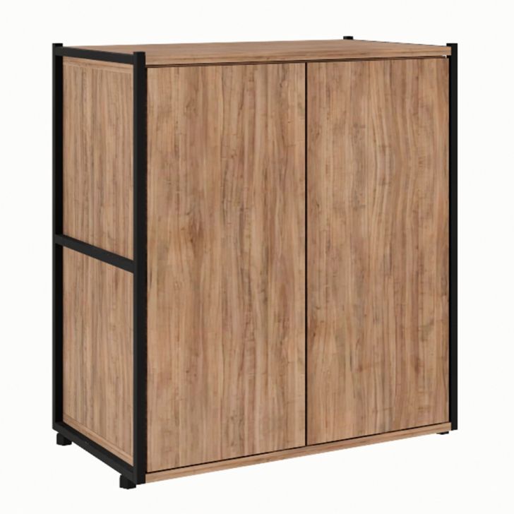 Armário de Escritório Shelf 2 PT Ameixa e Preto 71 cm