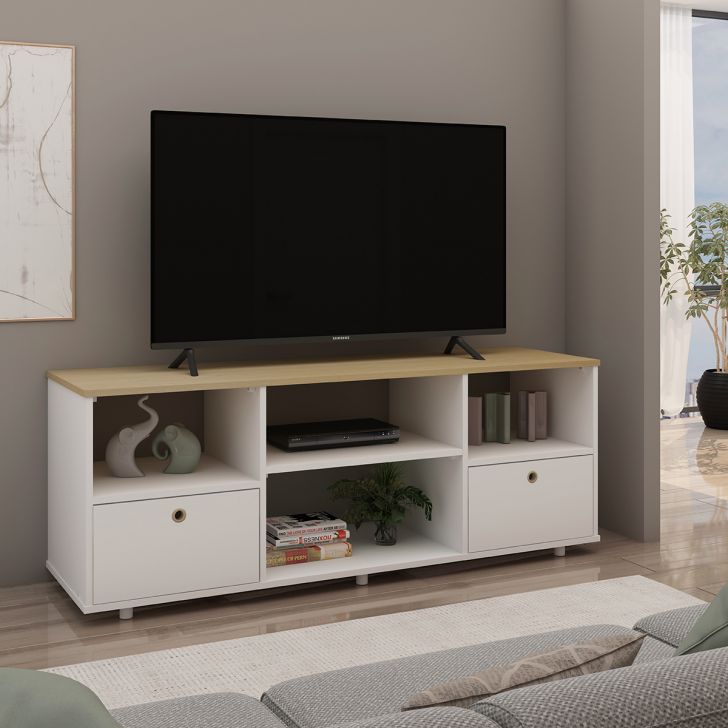 Rack para TV Genialflex Branco Encaixe Sem Ferramentas