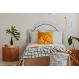 Cabeceira Solteiro Provençal 90x60cm Courino Branco - Tachas Fumê