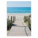 Quadro Decorativo Paisagem Praia Caminhos, Tela em Canvas na Vertical ideal para ambiente de Sala de estar, jantar, reuniões, Quarto e Hall de entrada