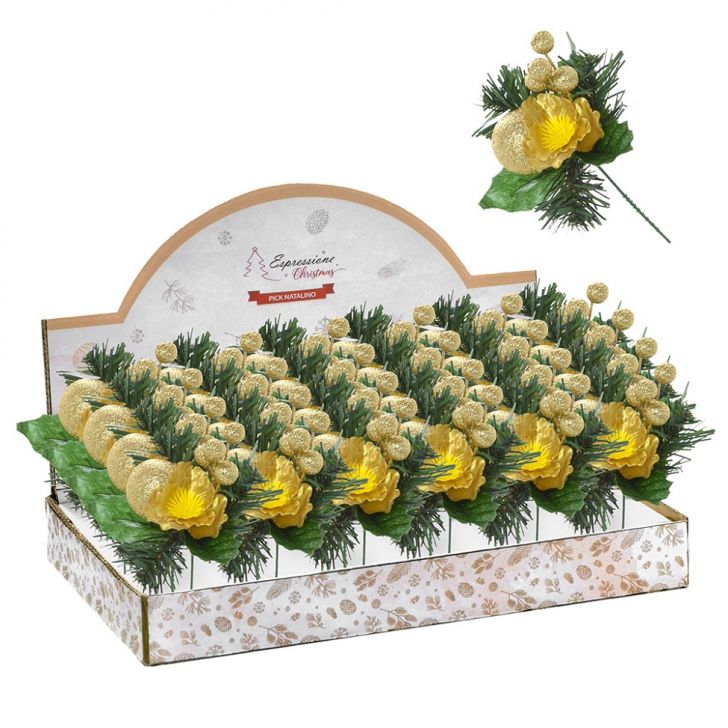 Expositor 1 Pick Natalino  II Verde e Dourado