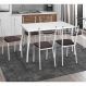 Conjunto Mesa de Jantar 115cm com 6 Cadeiras Multimóveis CR50137 Branco/Marrom