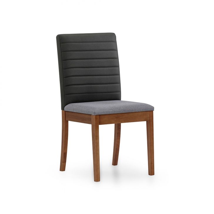 Cadeira Torres Linho Cinza e Chumbo Esverdeado