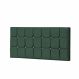 Painel Estofada Espanha 140CM Casal Strass Suede Verde - D A DECOR