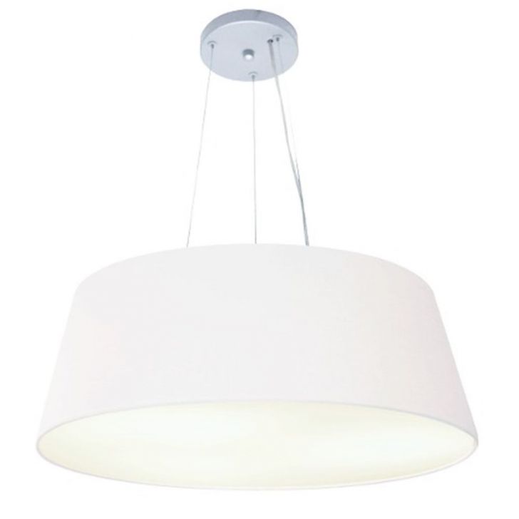 Pendente Cone Md-4072 Cúpula em Tecido 30-80x65cm Branco - Bivolt