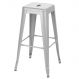 Banqueta alta Iron Tolix 76 cm Prata bancada cozinha bar Prata