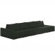 Sofá Ilha Modular Para Sala 432cm com Puff Dublin K01 Veludo Verde - Lyam Decor