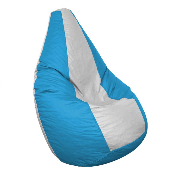 Puff Perão Azul E Branco