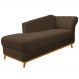 Recamier Vanessa 185cm Lado Esquerdo Suede Marrom - Amarena Móveis