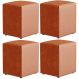 Kit 04 Puffs Quadrado L02 Decorativo Couríssimo Camel - Lyam Decor