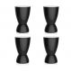 Conjunto com 4 Bancos | Banquetas Argo Preto