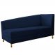 Recamier Valéria 140cm Lado Esquerdo Suede Azul Marinho - Amarena Móveis