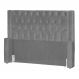 Cabeceira Estofada Para Cama Box Casal Queen Emma Suede Cinza - DS Estofados