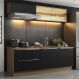 Cozinha Completa Madesa Lux com Armário e Balcão 5 Portas 2 Gavetas - Rustic/Preto