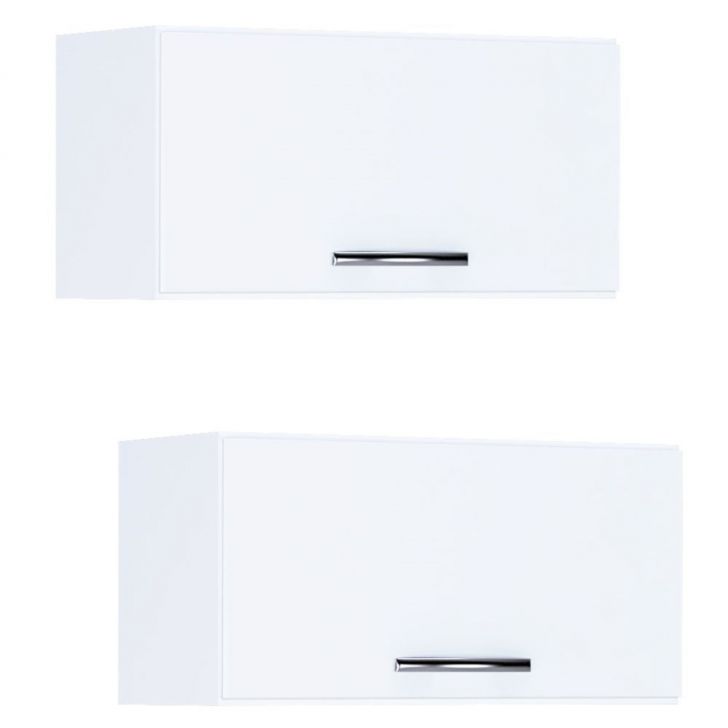 Kit 2 Armários Aéreos 60cm 1 Porta Branco - AJL Móveis