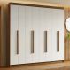 Guarda-Roupa Casal 8 Portas Batentes Rustic/Branco/Rustic Saturno Madesa