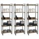 Kit 3 Estantes Livreiro Multiuso Prisma Estilo Industrial 60cm 5 Prateleiras C08 Carvalho - Mpozenato