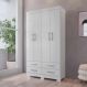 Roupeiro 4 Gavetas e 4 Portas Geleen Branco