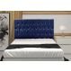 Cabeceira Casal 1,60m Madrid Suede Azul Marinho Dal Poz Estofados
