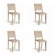 Conjunto com 4 Cadeiras Hydra Plus Capuccino