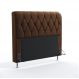 Cabeceira Sirius 140 Para Cama De Casal Couro Artificial Marrom Aradecor