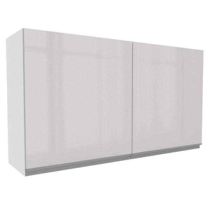 Armário De Cozinha Aéreo 100% MDF 120 cm Portas Branco Brilho Acordes Madesa