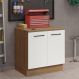 Balcão Multiuso 80cm 2 Portas Rustic/Branco Agata Madesa