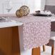 Trilho de Mesa Jacquard Impermeável 40x140 Areia