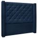 Cabeceira Estofada Cama Box Casal Queen Size Alteza 160cm Suede Azul Marinho - Desk Design