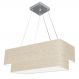 Pendente Duplo Retangular Vivare Md-4138 Cúpula em Tecido 70x30cm x 60x25cm Rústico Bege - Bivolt