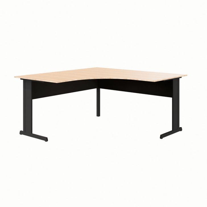 Mesa de Escritório em L New City Calvi e Preta 160 cm
