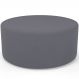 Puff Redondo Orgânico para Living 90cm Lola W01 Suede Cinza - Lyam Decor