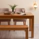 Mesa de Jantar Retangular Macaúba Madeira Maciça Amêndoa 160 cm