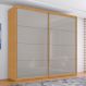 Guarda Roupa com Espelho 2 Portas Aroeira Naturale Off White