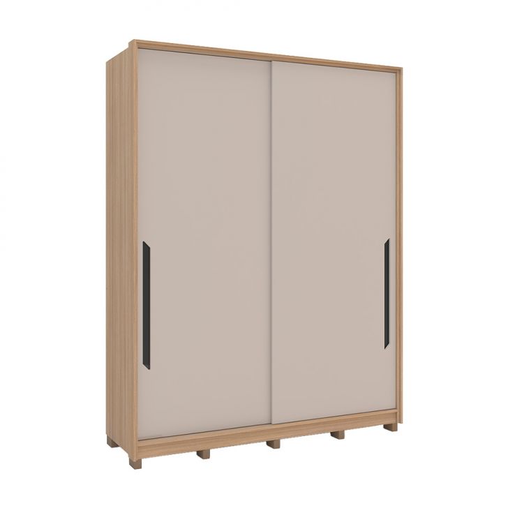 Guarda-roupa Casal Barcelona 2 Portas 4 Gavetas Carvalho E Off White