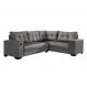 Image of Sofá de Canto 5 Lugares Dijon com Entrada USB Suede Cinza IM730UP57EOSMOB