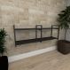 Mini estante industrial para sala aço cor preto prateleiras 30 cm cor preto modelo ind04peps