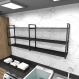Prateleira industrial lavanderia aço cor preto 180x30x68cm CxLxA cor mdf preto modelo ind32plav