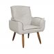 Poltrona Decorativa Emília Plus Suede Bege - Ds Móveis