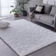 Tapete Pelo Alto Felpudo Macio Anti Derrapante Anti Alérgico Branco - 200 x 200 cm Tapete para Sala e Quartos