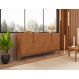 Buffet Lizz 170cm 4 Portas c/ 6 Espaços Internos Cedro