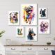 Kit 6 Quadros Cães Raças Diversas