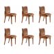 Image of Conjunto com 6 Cadeiras de Jantar Bella Gold Imbuia e Caramelo MO173CH57OIGMOB
