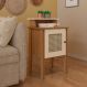 Mesa De Canto e Cabeceira Mesinha de Apoio Charlotte Cinamomo/Off White