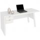 Mesa para Escritório Escrivaninha 2 Gavetas Branco