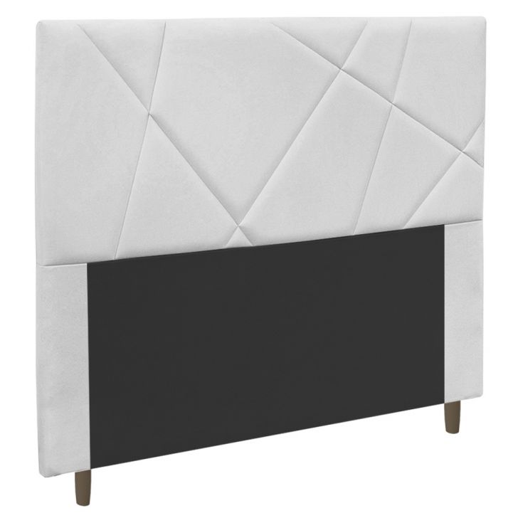 Cabeceira Cama Box Solteiro Mali 90cm Corano Branco - Desk Design