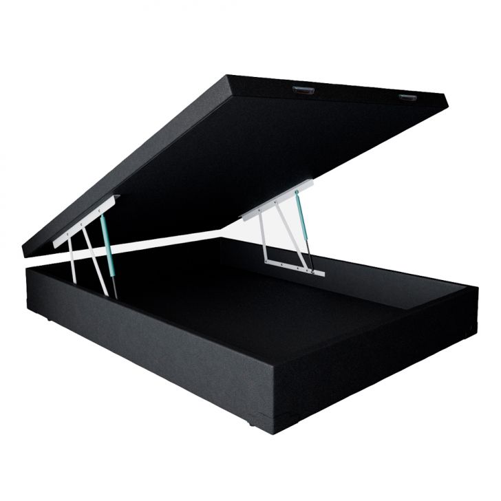 Base Para Cama Box Casal Martin Premium Com Baú (47x138x188) Preta
