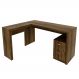 Mesa com 2 Gavetas para Escritório Home Office ME4129 MDP Nogal G69 - Gran Belo